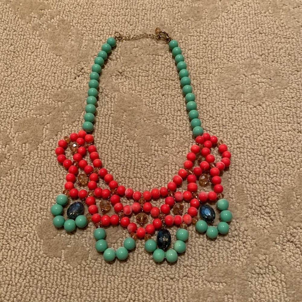 Beaded Chunky Statement Necklace